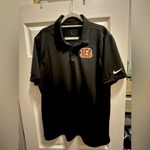 Bengals Black Nike Dri-Fit Polo